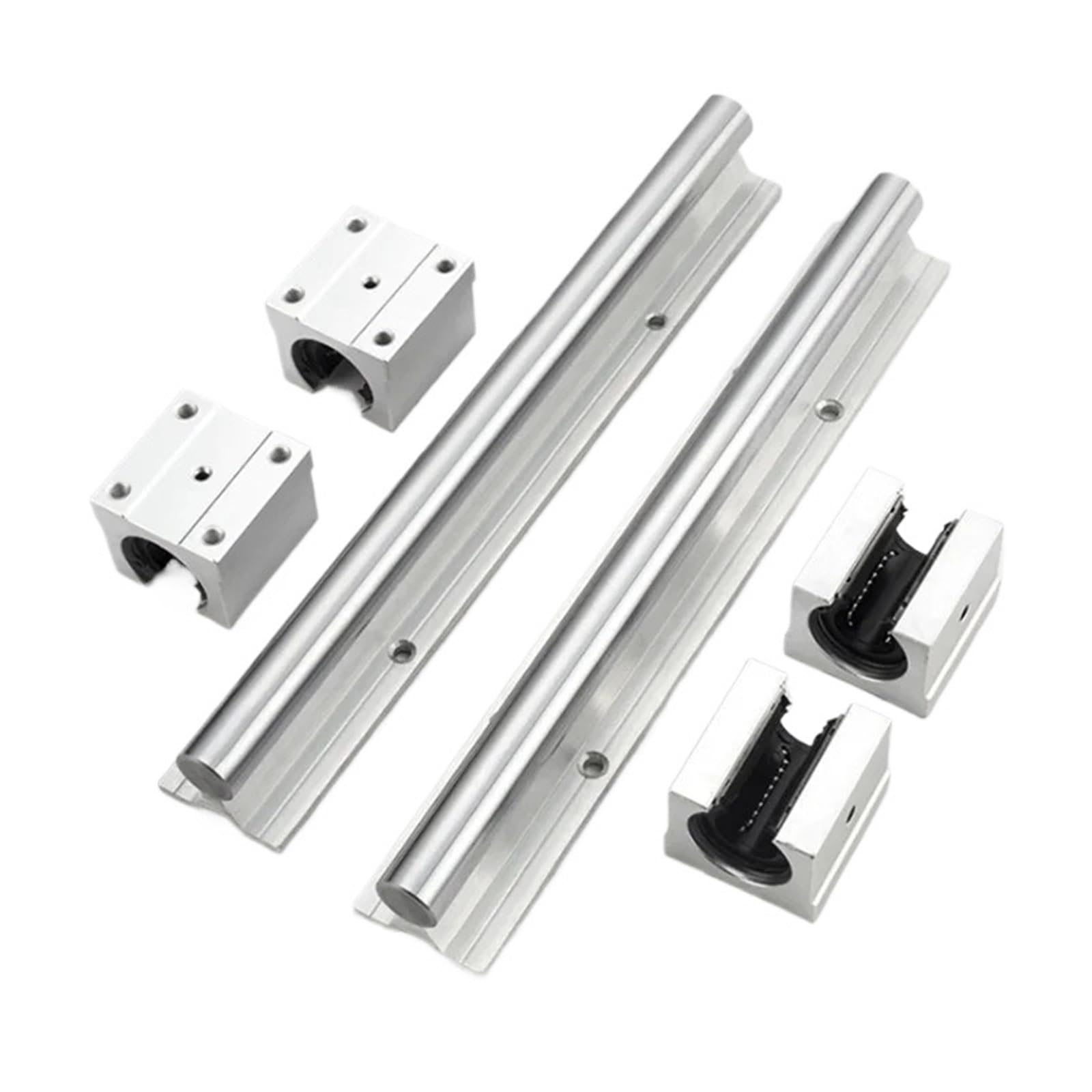 Guide coulissant linéaire miniature L 200-1000mm 2 pièces SBR16 Rail de guidage linéaire + 4 pièces SBR16UU supporte entièrement la partie de bloc de roulement linéaire(800mm)