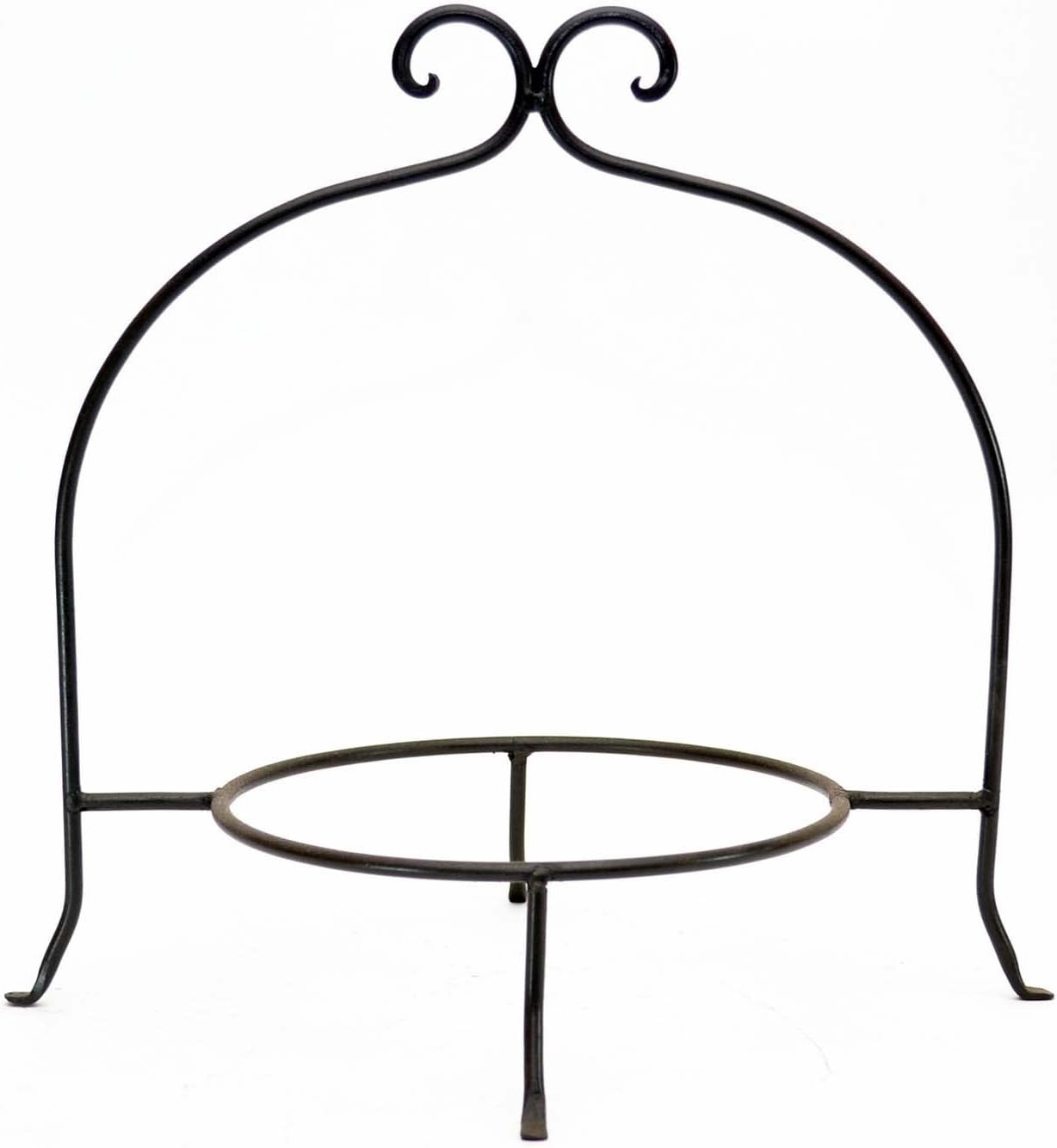 Wrought Iron Single Tier Plate Rack, 8 Inch Ring- 12 Inches High