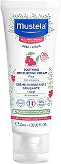 Mustela Baby Soothing Moisturizing Cream - Face Moisturizer for Very Sensitive Skin - with Natural Avocado & Schizandra Berry - Fragrance-Free - 1.35 fl. oz.