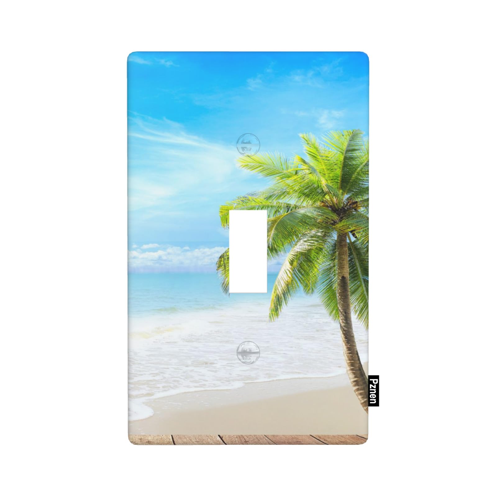 Placa de interruptor de palanca única con diseño premium de sol y olas de mar