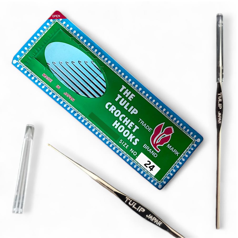 Tulip Needle(Size-24(0.40 mm)|Tulip Crochet Needle|Tulip Brand Needle for aari Embroidery Work|Aari Work Needle Tulip Brand|Aari Work Needle Set Tulip Brand|Steel Crochet Needle| (Pack of 3)-picture-14
