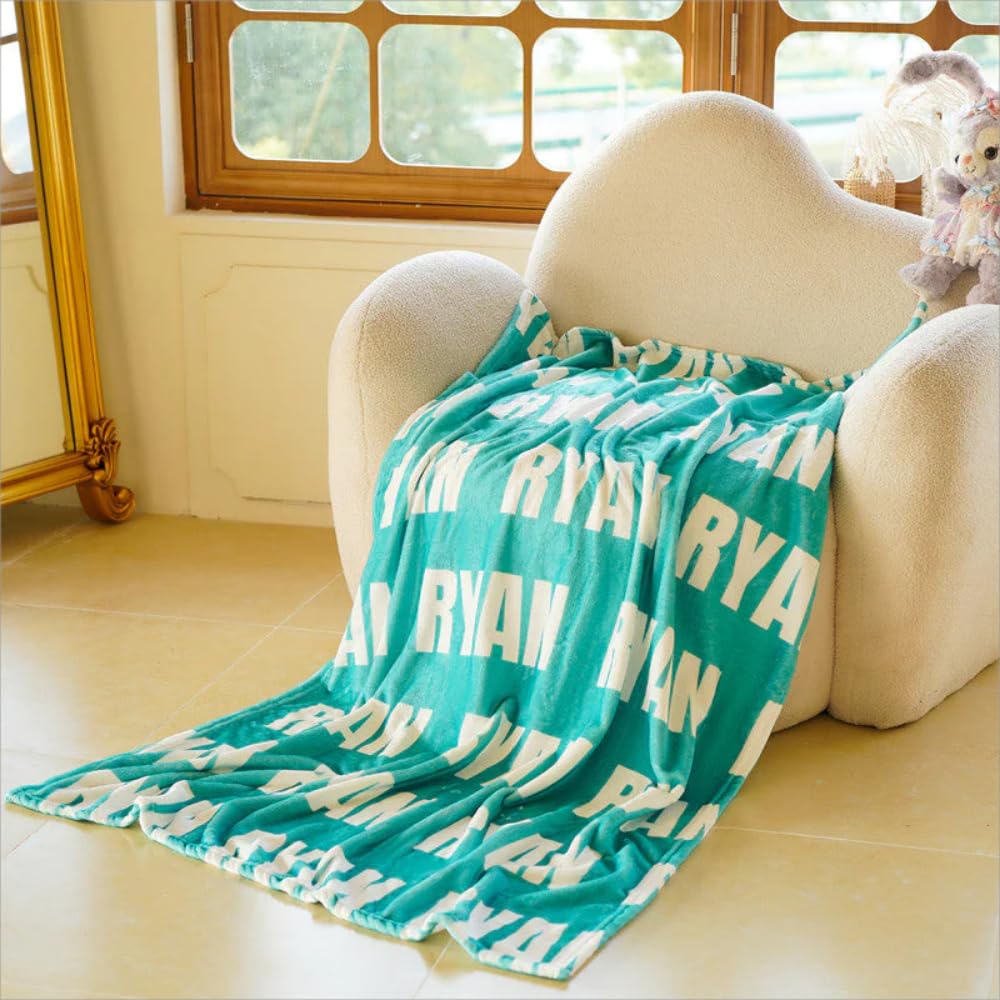 REEG Manta de bebé personalizada | Manta de franela personalizada con nombre | Manta de guardería para recién nacidos | Manta personalizada para niños | Manta personalizada de regalo (180 x 220 cm)