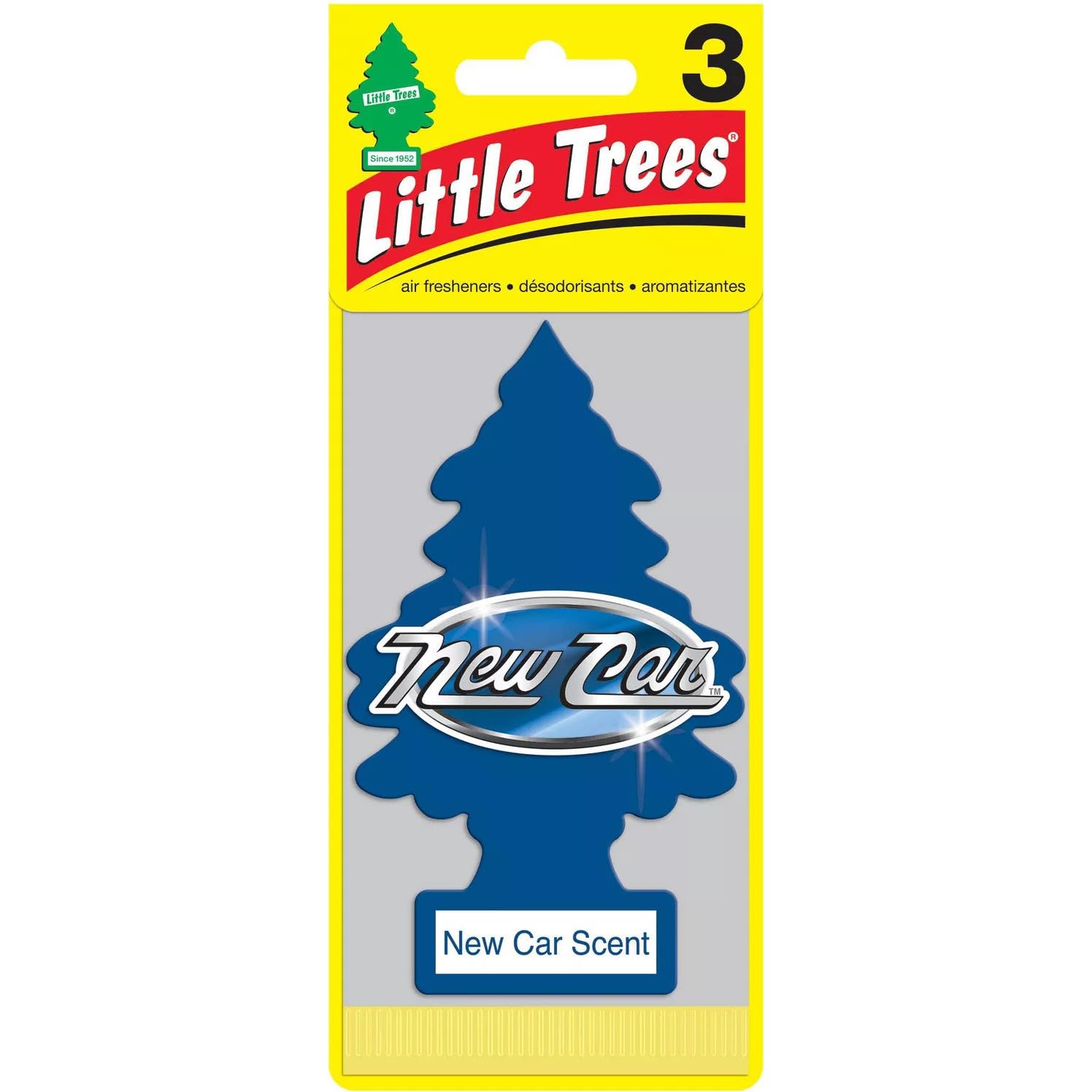 CAR FRESHNER CORP - 3-Pak New Car Scent "Little Tree" Air Fresheners