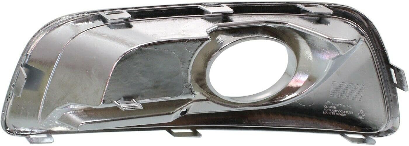 DAT AUTO PARTS Front Right Passenger Side Fog Light Hole Bezel Trim Molding Bumper Insert Replacement for 2013-2016 Chevrolet Malibu Black Textured Plastic With Chrome Trim GM1039136 20768846