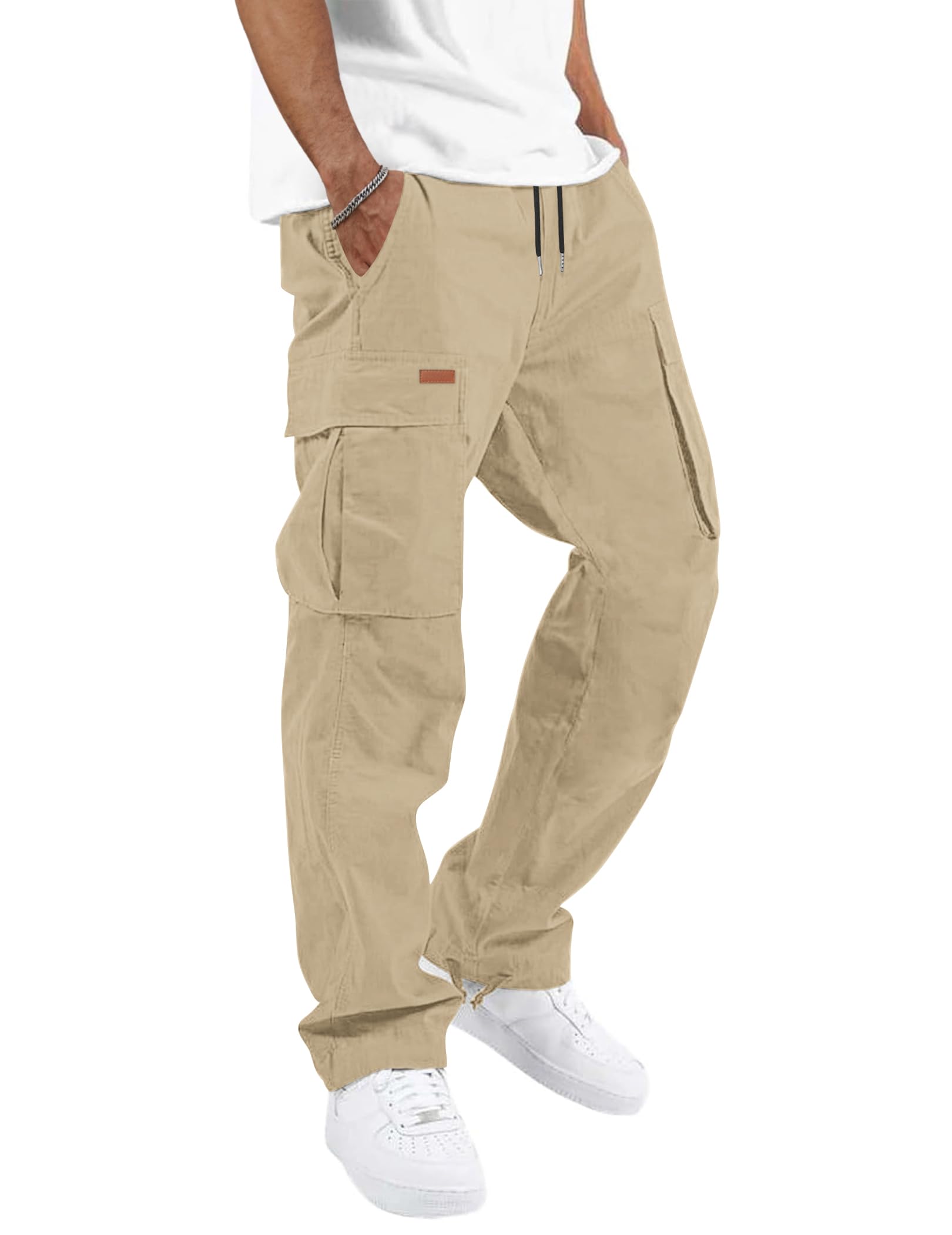 TARAINYA Pantalones Cargo Hombre Algodón-Twill M-3XL