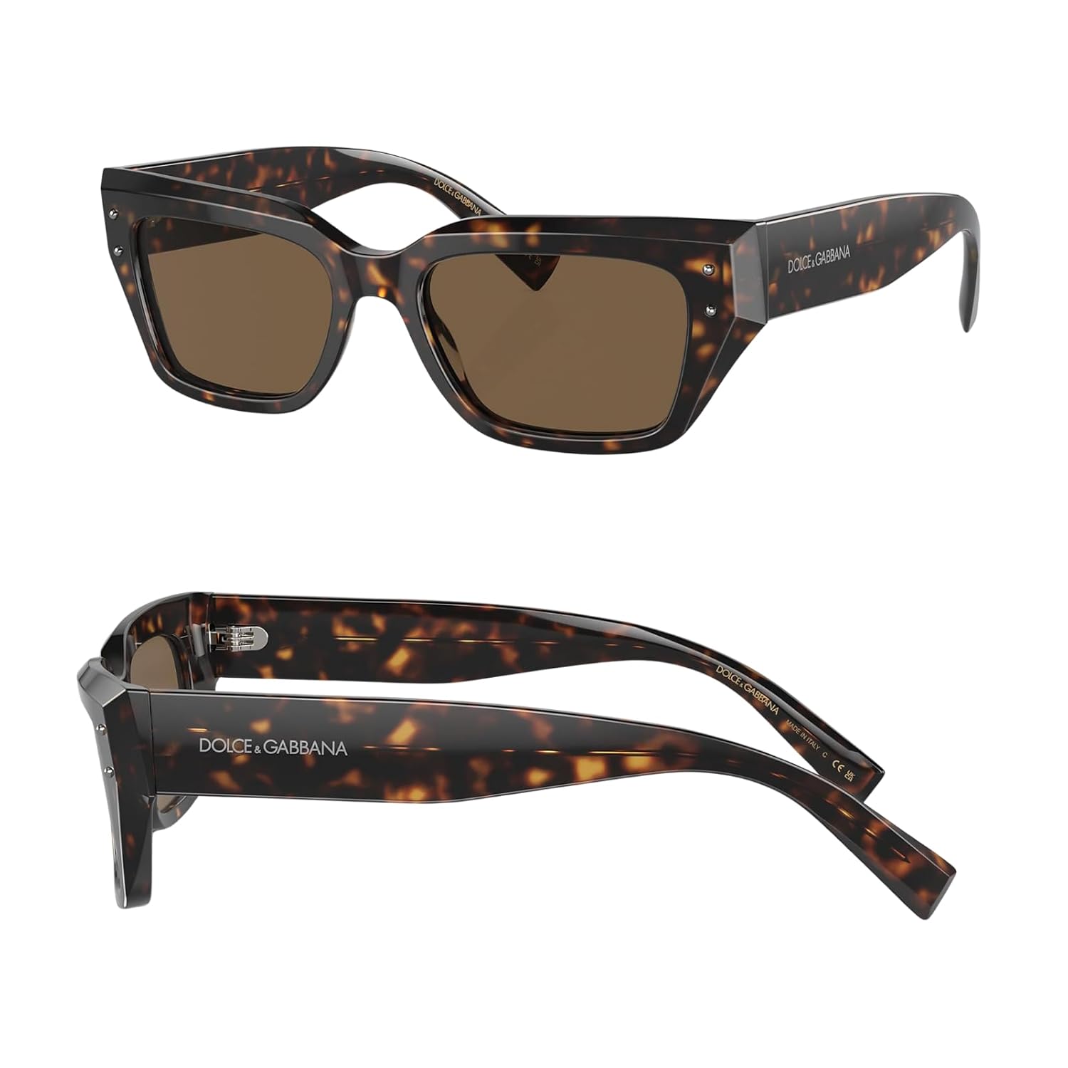 Dolce and Gabbana DG2279 Óculos de sol metálicos quadrados com logotipo cruzado DG com kit de óculos – Almofadas de nariz ajustáveis – Óculos de sol femininos de designer