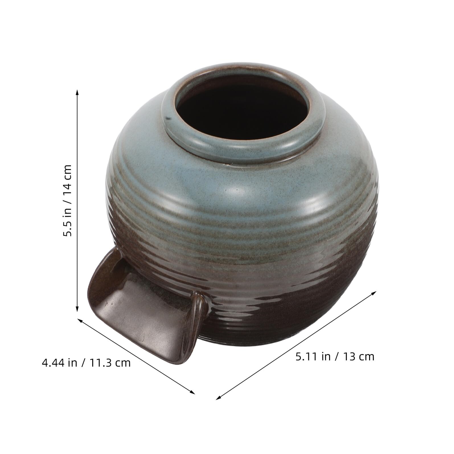 Toyvian Fontaine à Jet d'eau en Pot Céramique Moyen Fontaine Décorative Résistante aux Intempéries pour Terrasse et Jardin Décoration d'Aquarium Cascade Naturelle Élément Paysager