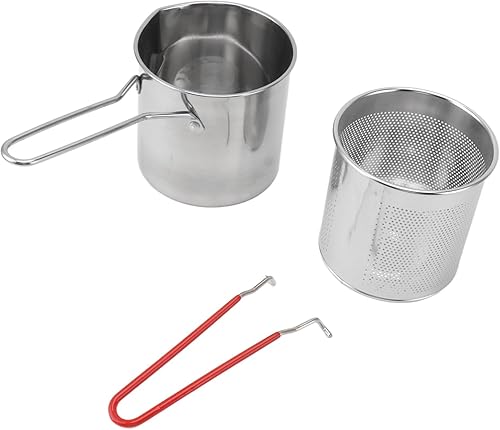 Miniatura 9 de gernie Olla para freidora, sartén de acero inoxidable 304 con cesta coladora y asa, olla de tempura japonesa, freidora de pescado para cocina, papas