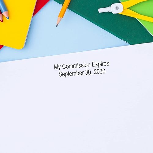 Miniatura 5 de Sello de caducidad de comisión autoentintado, troqueles grabados con láser para impresiones nítidas, caduca el notario autoentintado, fácil de