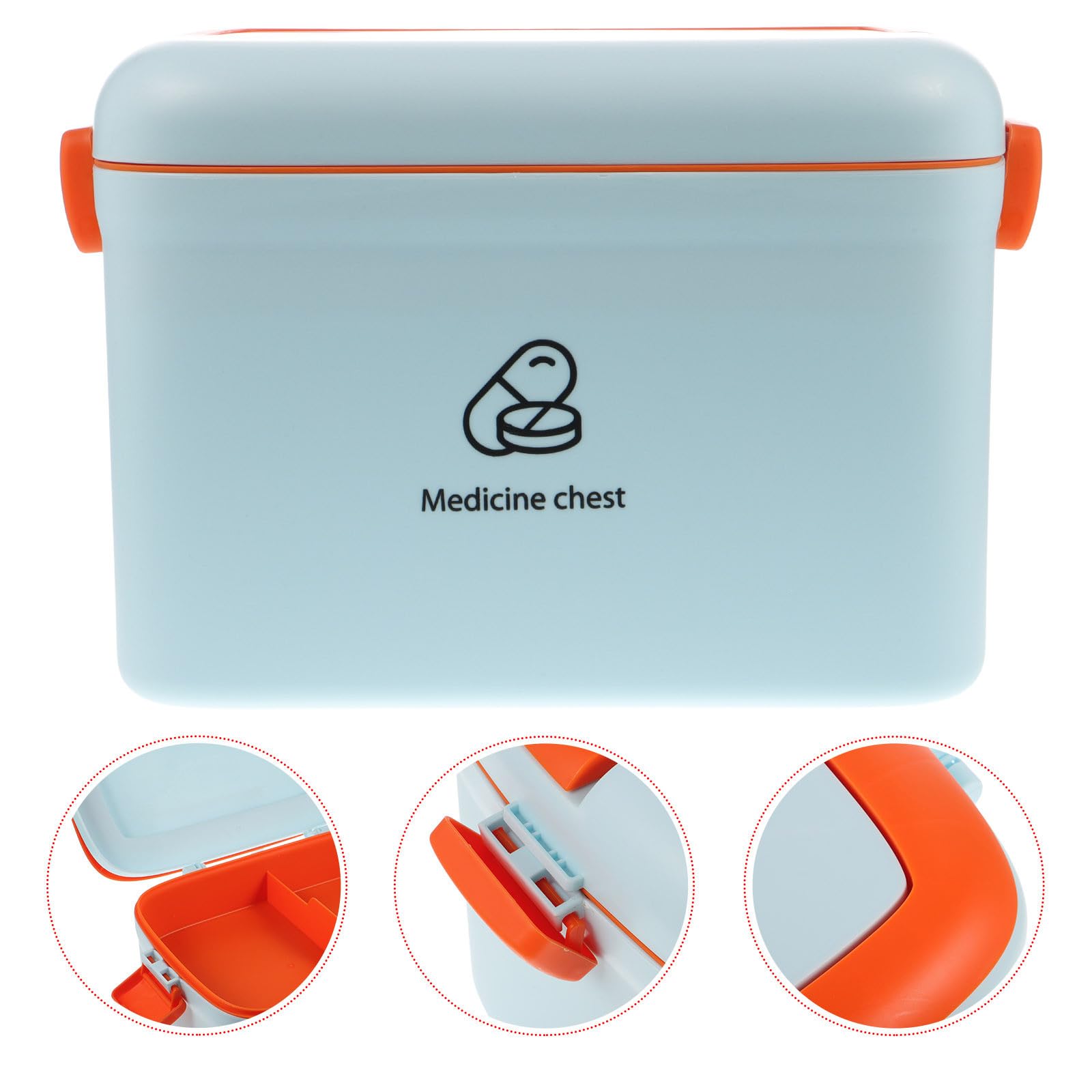 PRETYZOOM Organizador de Medicamentos Portátil para Uso en Casa y Exterior Tapa, Material PP, Fácil de Limpiar y Mantiene los Medicamentos Secos