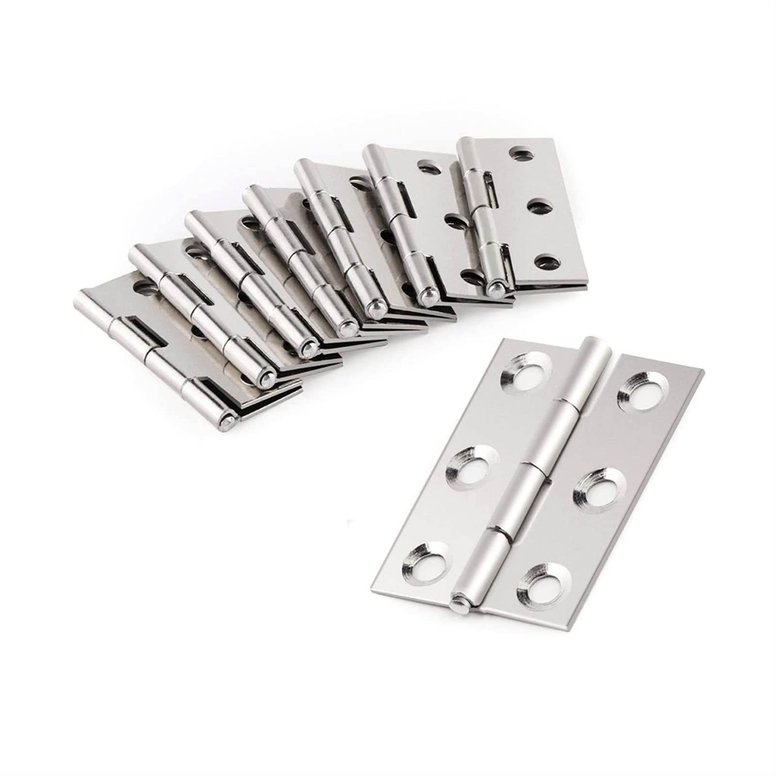Nvsfzgiyg Silver 20Pcs Hinges, Door, Stainless Steel Butt, Ball Bearing, Cabinet, Suitable For Interior Doors