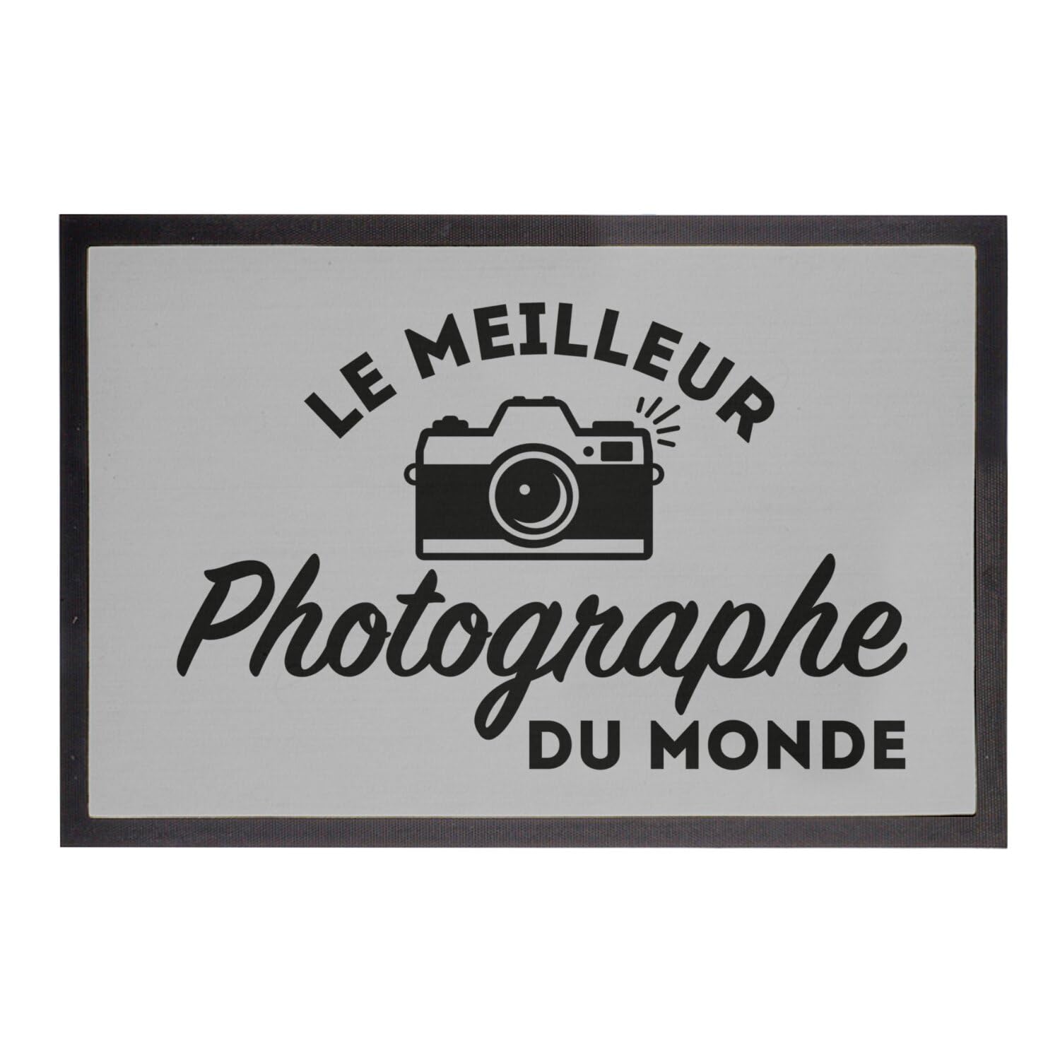 Paillasson gris le meilleur photographe du monde cadeau original artiste