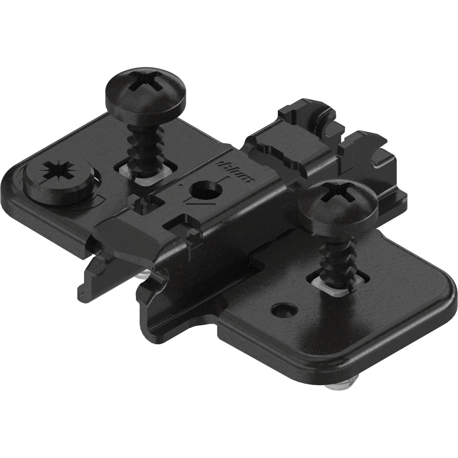 Blum Kreuzmontageplatte Clip EXPANDO – Onyx, vernickelte Oberfläche, 11,5 mm