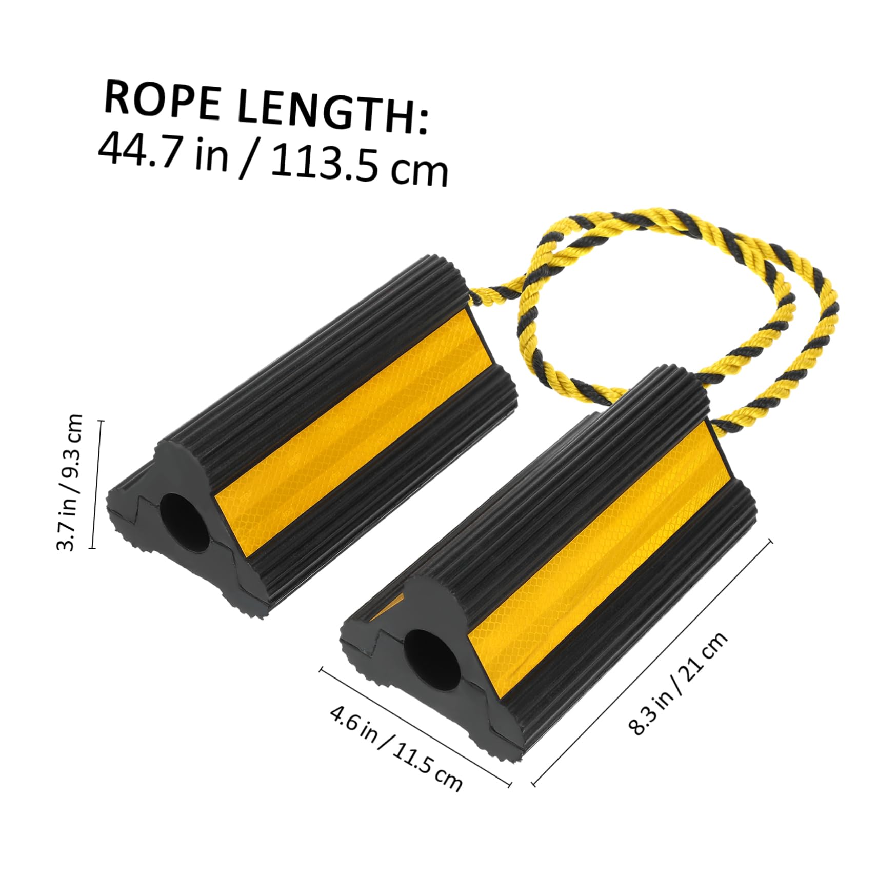 Cabilock Car Wheel Chocks Durable Rubber Tire Stoppers for Travel Trailers and Trucks Stabilizing Utility Trailer Accessories Design Enhanced Stability for Safe