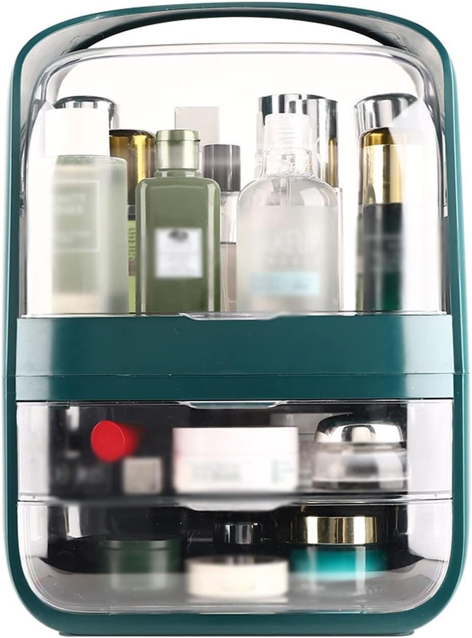 Makeup Organizer Multifunctional Cosmetic Display Case Portable Storage Boxes with Handle Drawer-Type Dressing Table Lipstick Skin Care Product Desktop Display Boxes (Size : 2631cm) (31 * 40.5cm)