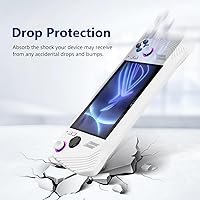 Vista 3 de Funda protectora de silicona para consola de juegos ASUS ROG Ally 2023 a prueba de caídas para ASUS Rog Ally 2023 Funda de mano (blanco)