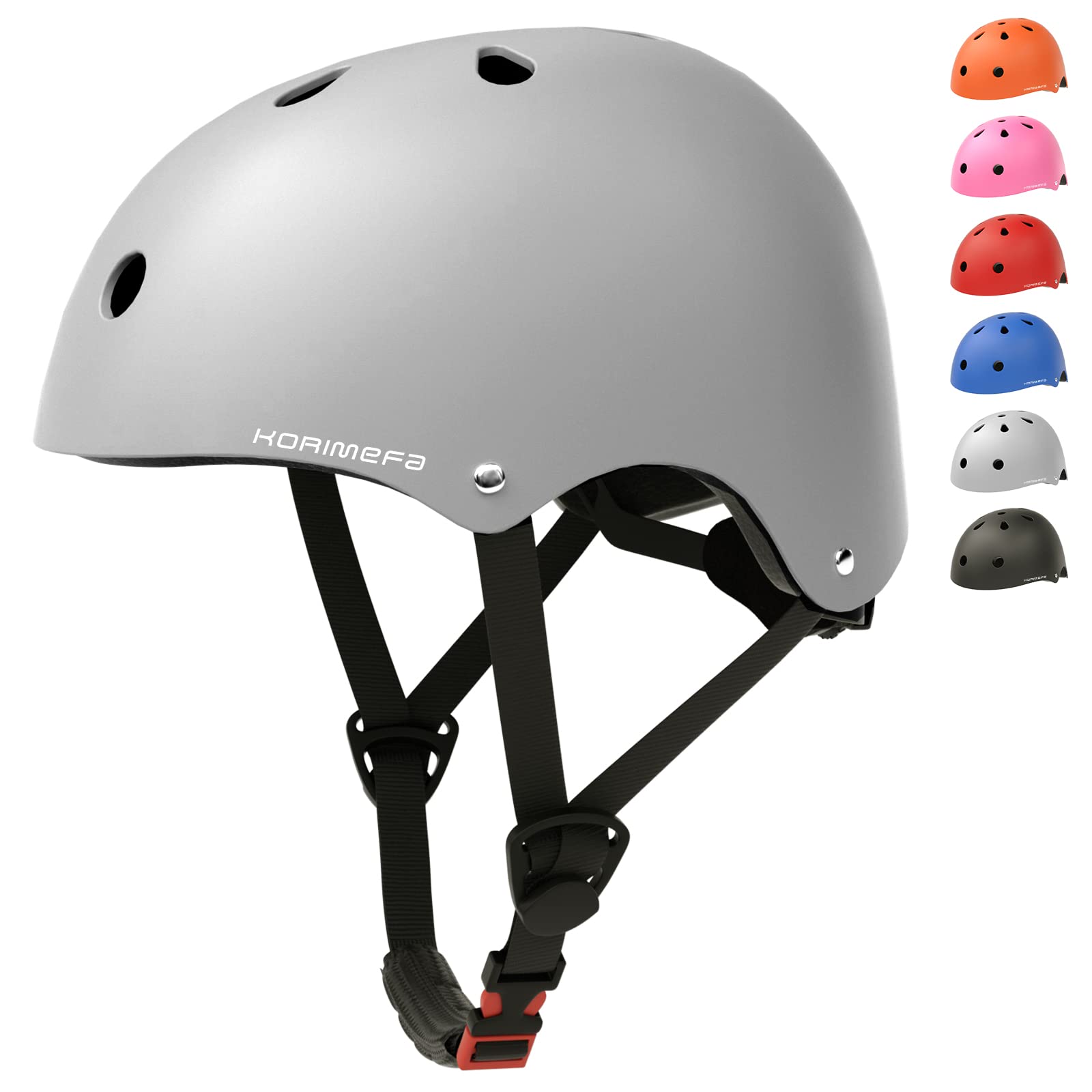 KORIMEFA Skateboard Helmet Lightweight Multi-Sport Cycling Scooter Roller Skating Inline Skating for Men Women 5+ Years Old
