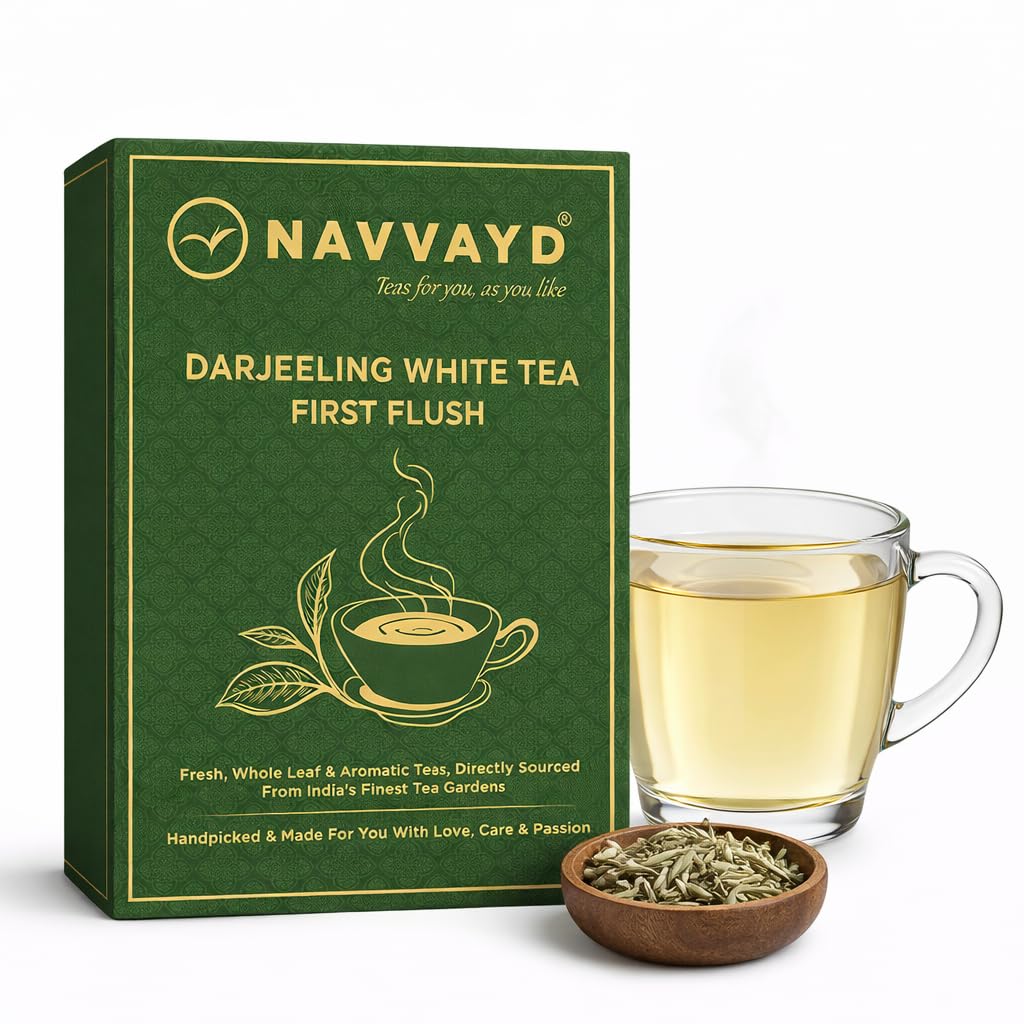 Darjeeling First Flush Flavorful White Tea (100 Gm, 50 Cups) | Loose Leaf
