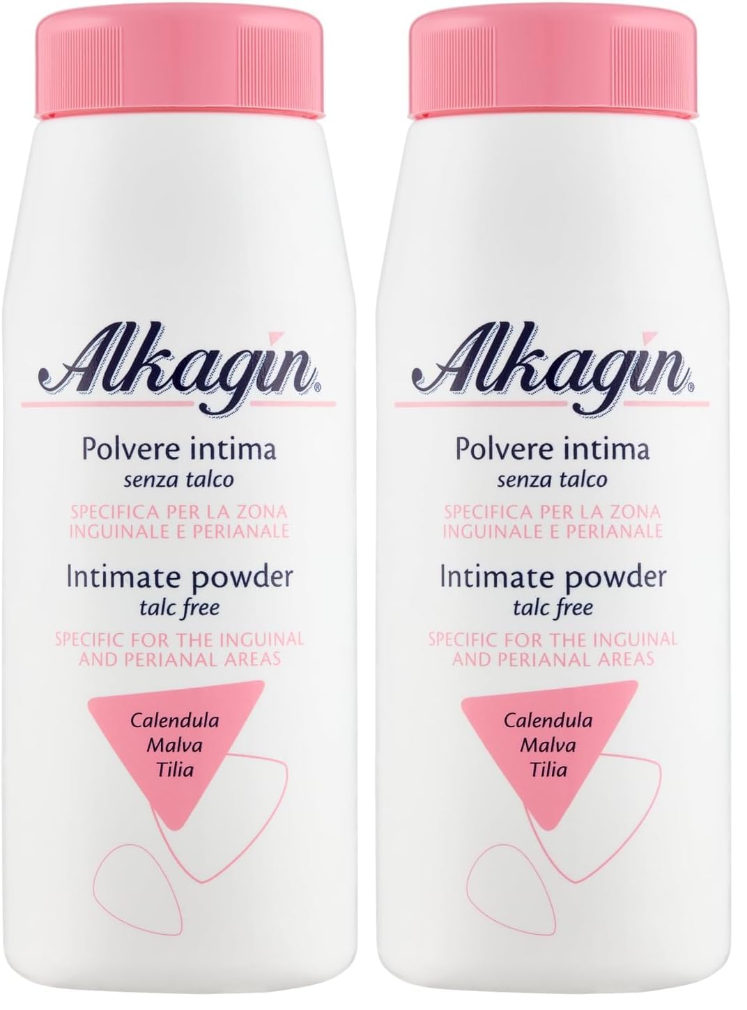 Alkagin Polvere Intima assorbente a base di Calendula, Malva e Tilia, Assorbe il sudore e l'umidità, Previene le Irritazioni, Senza talco, Formato 100g