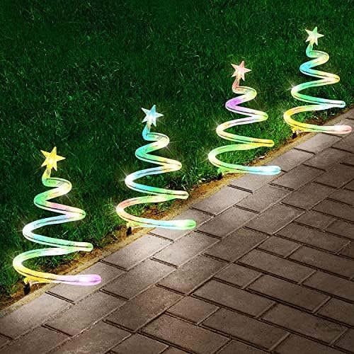 SA Products 40 LED Spiral Christmas Tree Path Finder Stake Lights