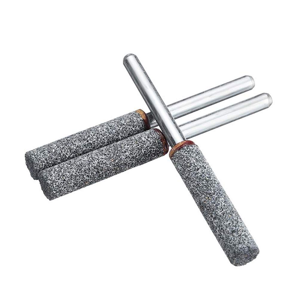 KingLan 3 Unids 5/32 Inchs Diamond Grinding Head Grinding Stone Set Chainsaw Sharpener Burr Stone Round File