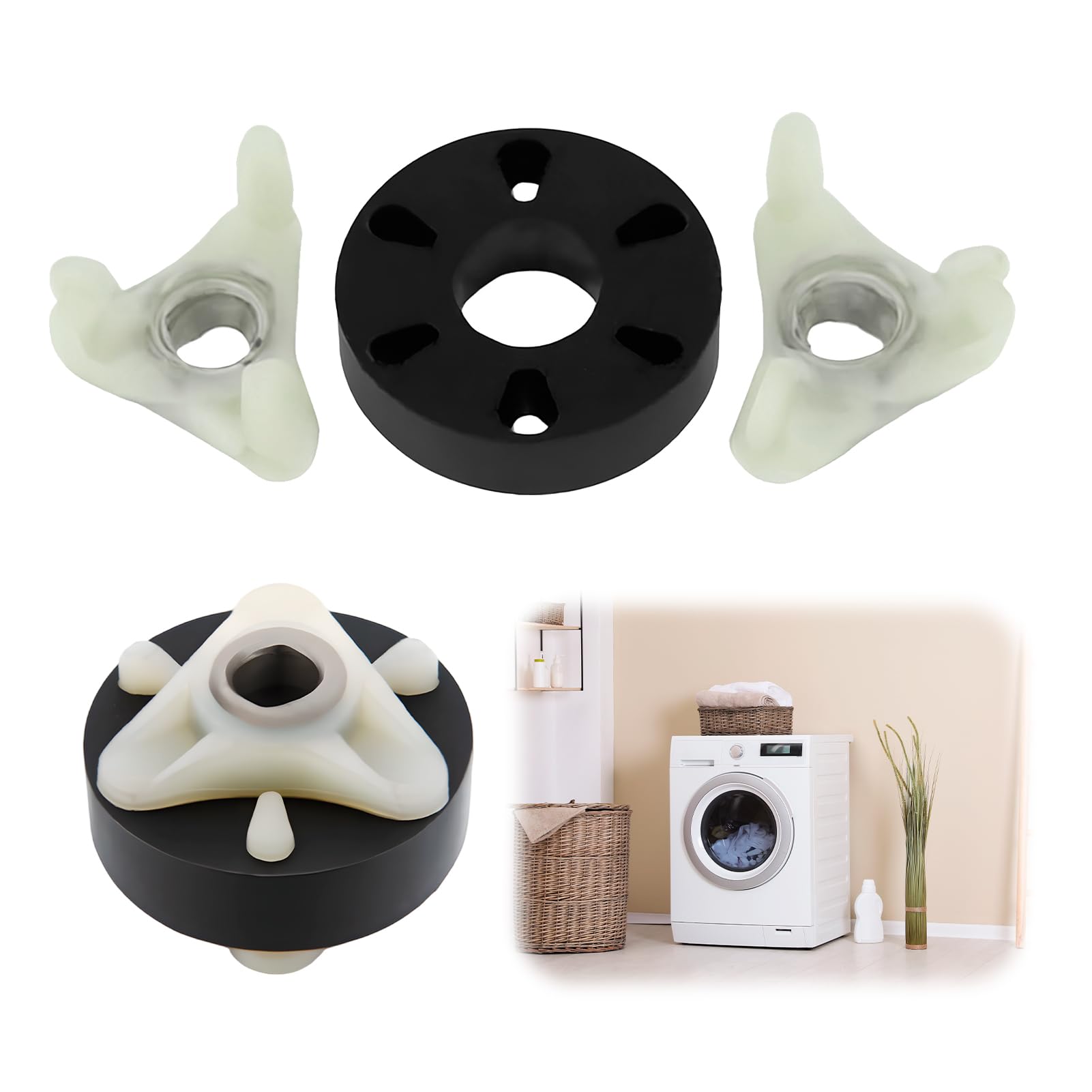 2 PCS Motor Coupling Kit Compatible with Whirlpool Washers, High-Strength Plastic & Metal Core, Compatible with Part Numbers AP3963893, PS1485646, 1195967, 285753A