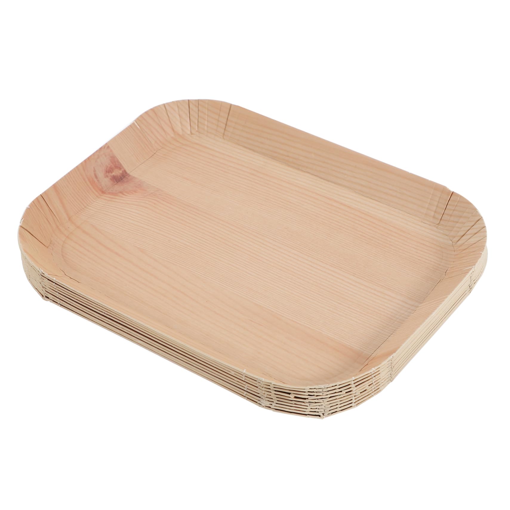 Cabilock 10Pcs Festival Dinner Paper Plate Convenient Serving Snack Tray for Fried Chicken Cake and Desserts Party Favor for Gatherings and Events