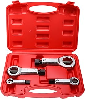 KUNTEC 4Pcs Nut Splitter Set Heavy Duty Broken Damaged Screw Nut Removal Splitting Tools 9-12mm/12-16mm/16-22mm/22-27mm