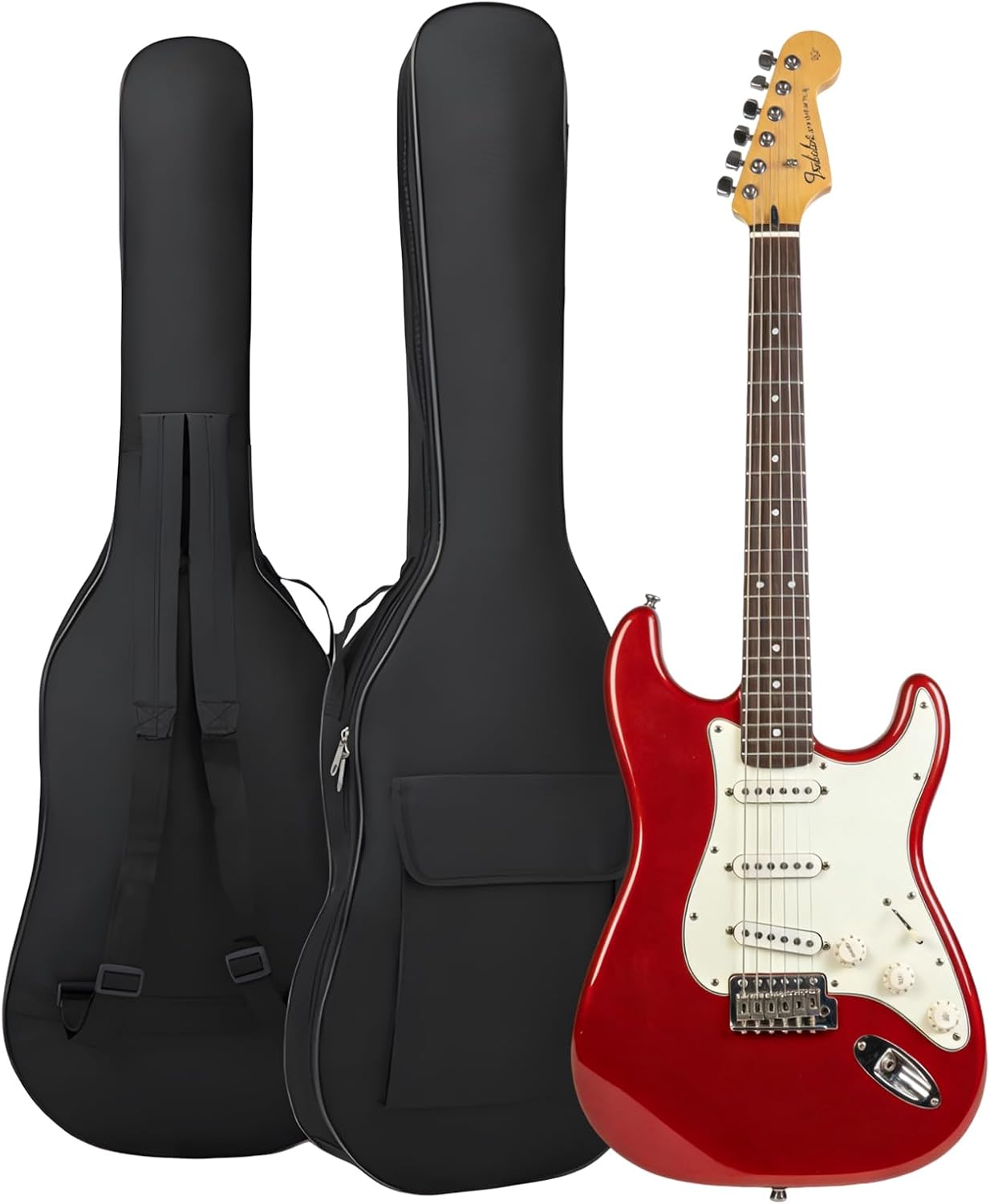 TBACW Bass Guitar Case - Bass Guitar Gig Bag 0.25 Inch Thick Padding Backpack Soft & Large Pocket & Back Hanger Loop Black (Bass Guitar Bag)