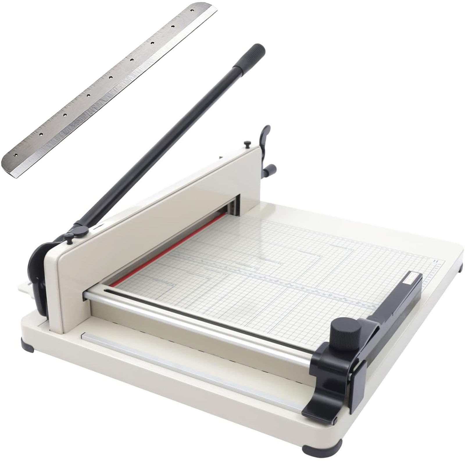 MYUYEE Heavy Duty Paper Cutter, Max Cutting 400 Sheets, Guillotine Trimmer with 12" Blade for Cutting Photos, Cardstock, Leather, Soft PVC, Stack Paper (size_name A3+blade*1)