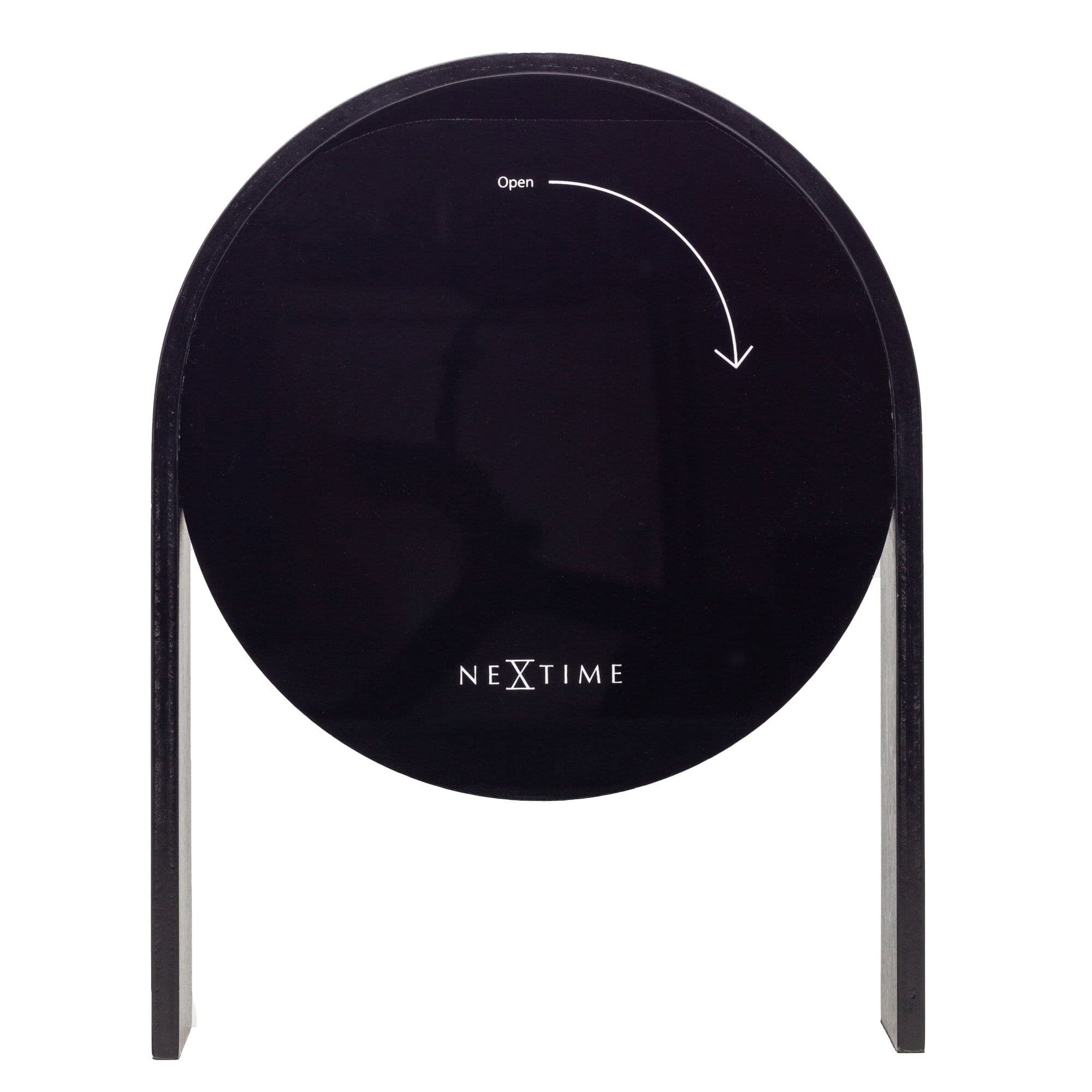Niezwykły zegar stołowy NeXtime 5225WI Noa Table, bardzo elegancki i nowoczesny, wykonany z drewna, biały 27x21x6,5cm