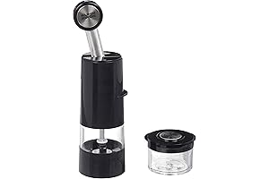 Kuhn Rikon Ratchet Salt and Pepper Grinder Set, Black