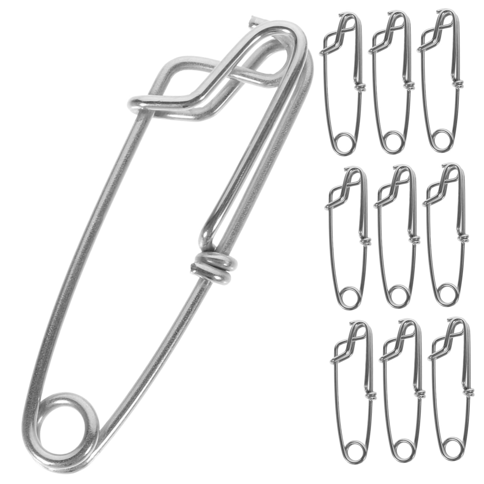 BESTonZON Anstecker Fisch Edelstahl Silber