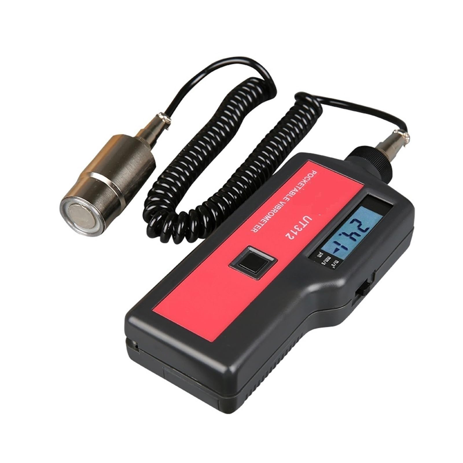 Vibrationsmesser, UT312 Tragbares Vibrationsmessgerät Hochempfindliche Sonde Vibrationsverschiebung Geschwindigkeitsbeschleunigungsmessung