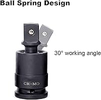 Vista 4 de Zócalo de impacto profundo de 1 pulgada Adaptador giratorio Wobble Universal Joint Impact Socket - Métrico, 1 unidad