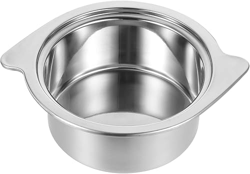 HEMOTON Shabu Hot Pot Acero Inoxidable Chino Inducción Shabu Olla Tazones de sopa Stock para estufa de inducción Estufa de Gas (Plata) 24X19X8CM