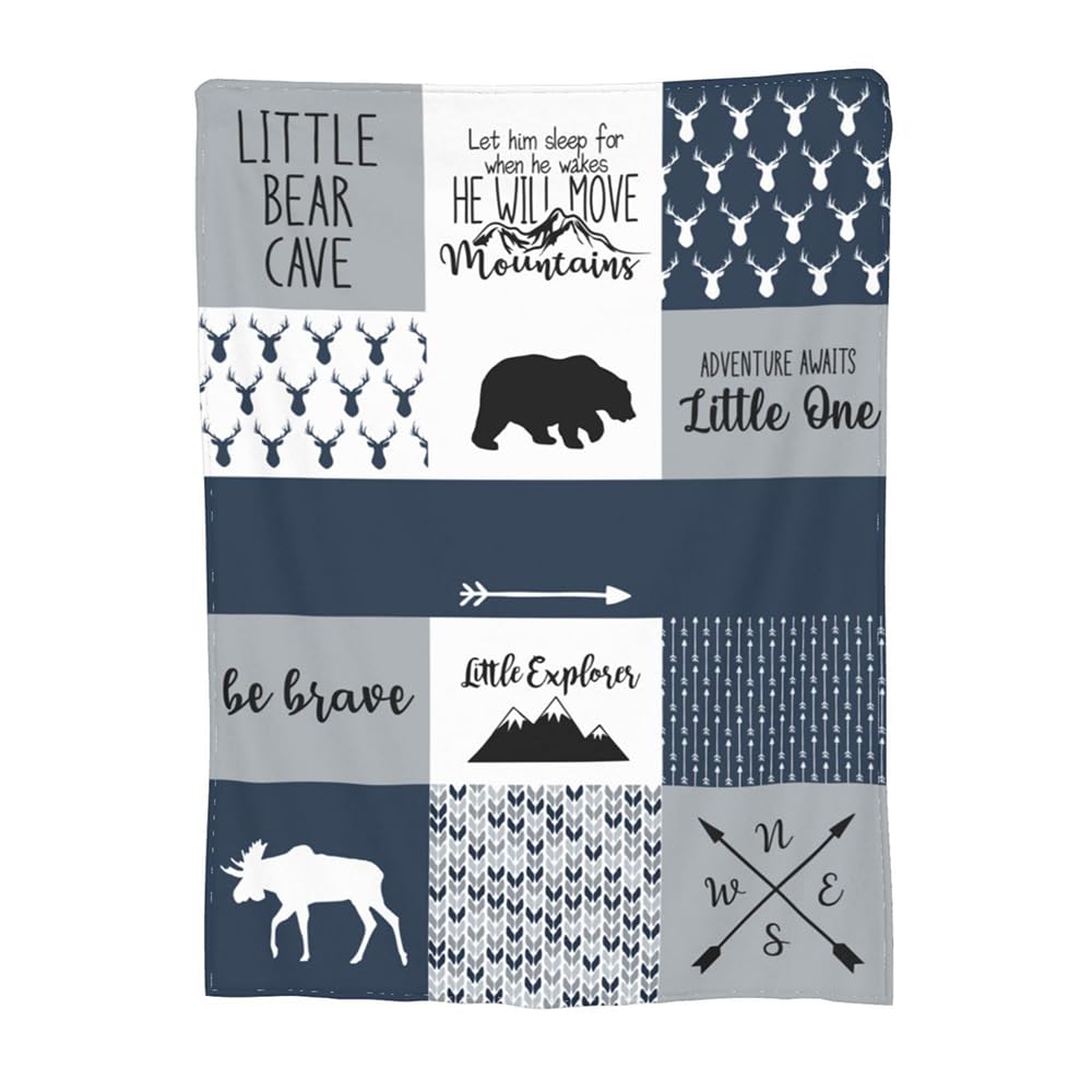 idooodle Personalized Woodland Blanket Custom Name 4 Styles Blanket Home Decoration Birthday for Kids
