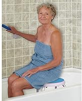 Vista 5 de Carex - Taburete de ducha giratorio con asiento acolchado, asiento de ducha para personas mayores, ancianos, discapacitados, discapacitados