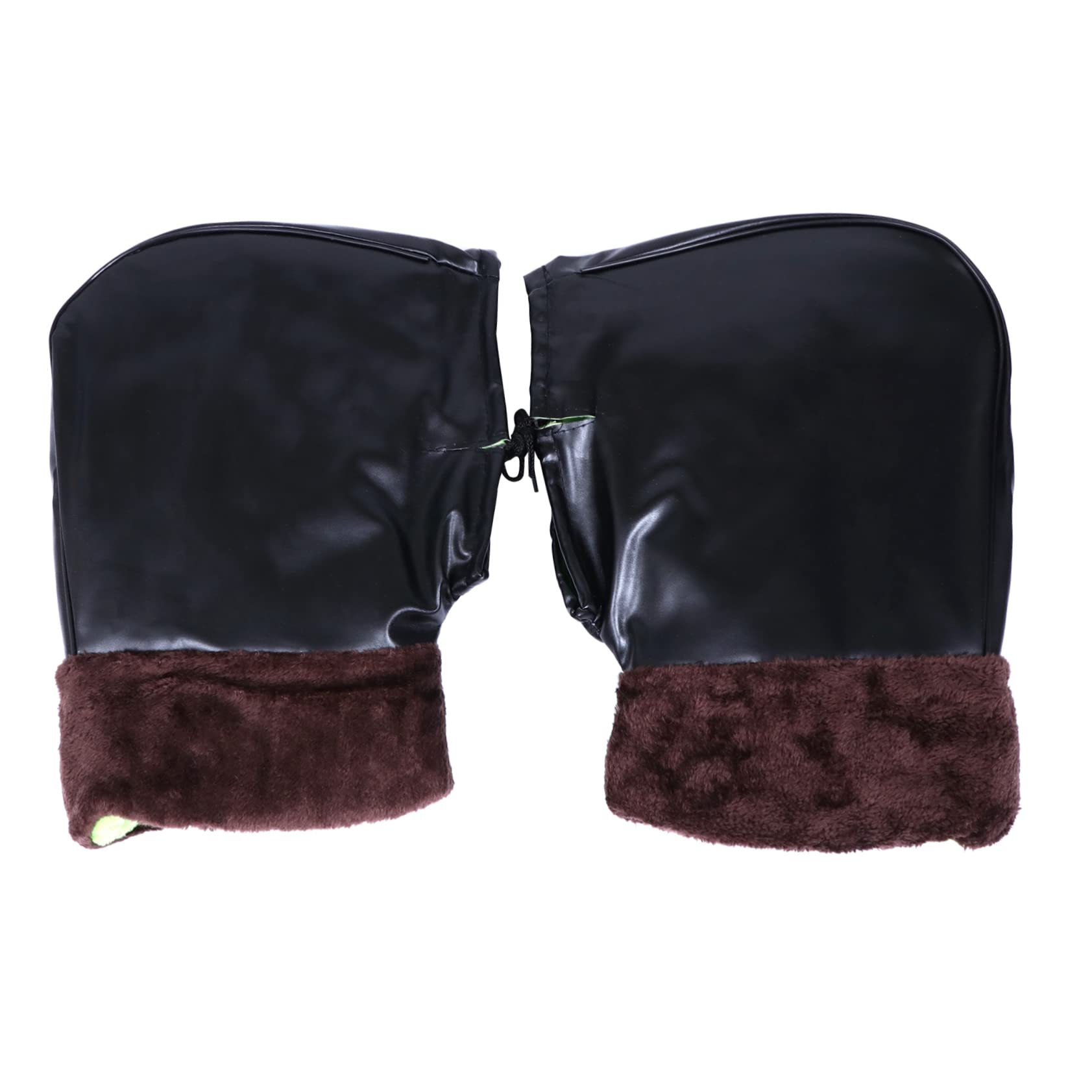 VOSAREA Thickened PU Cotton Winter Handlebar Gloves for Motorbike Windproof Outdoor Cycling Gloves Pair of Warm Hands Protectors