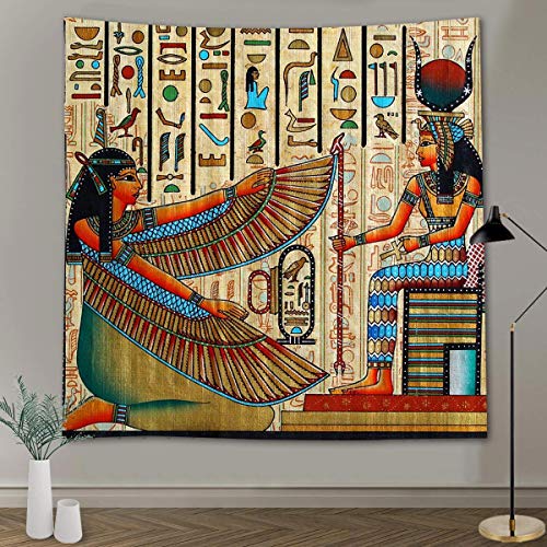 FEASRT Ancient Egyptian Tapestry Ancient Egypt Mythology Tapestries Art Wall Hanging for Living Room Bedroom Home Dorm Decor 60×60 Inches GTQQAY555