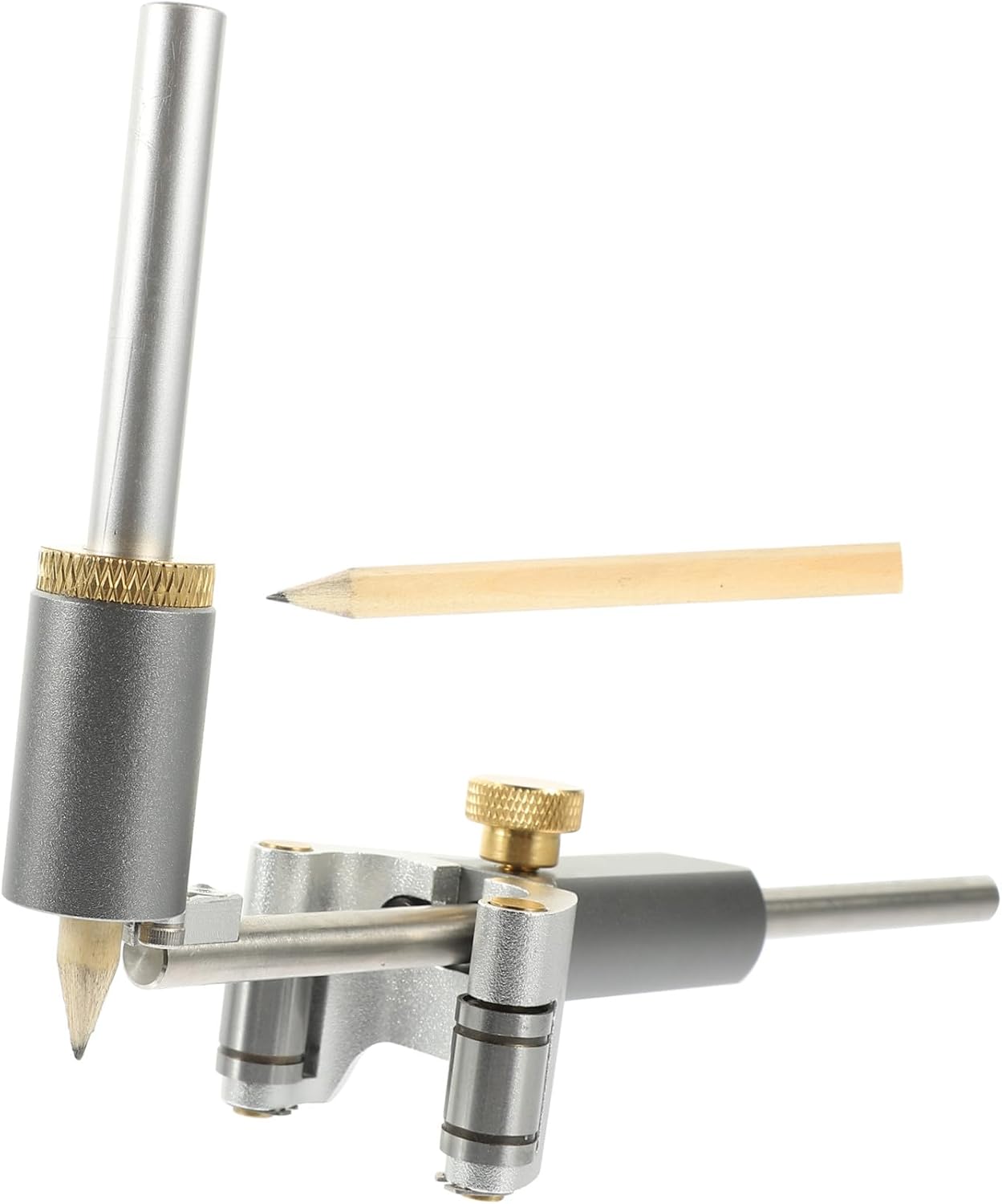 Two-in-one Adjustable Handheld Scriber Tool 0-120mm Curved and Parallel Line Marking Gauge for Woodworking and Outdoor Use Portable Sturdy Measuring Accessory Random Color