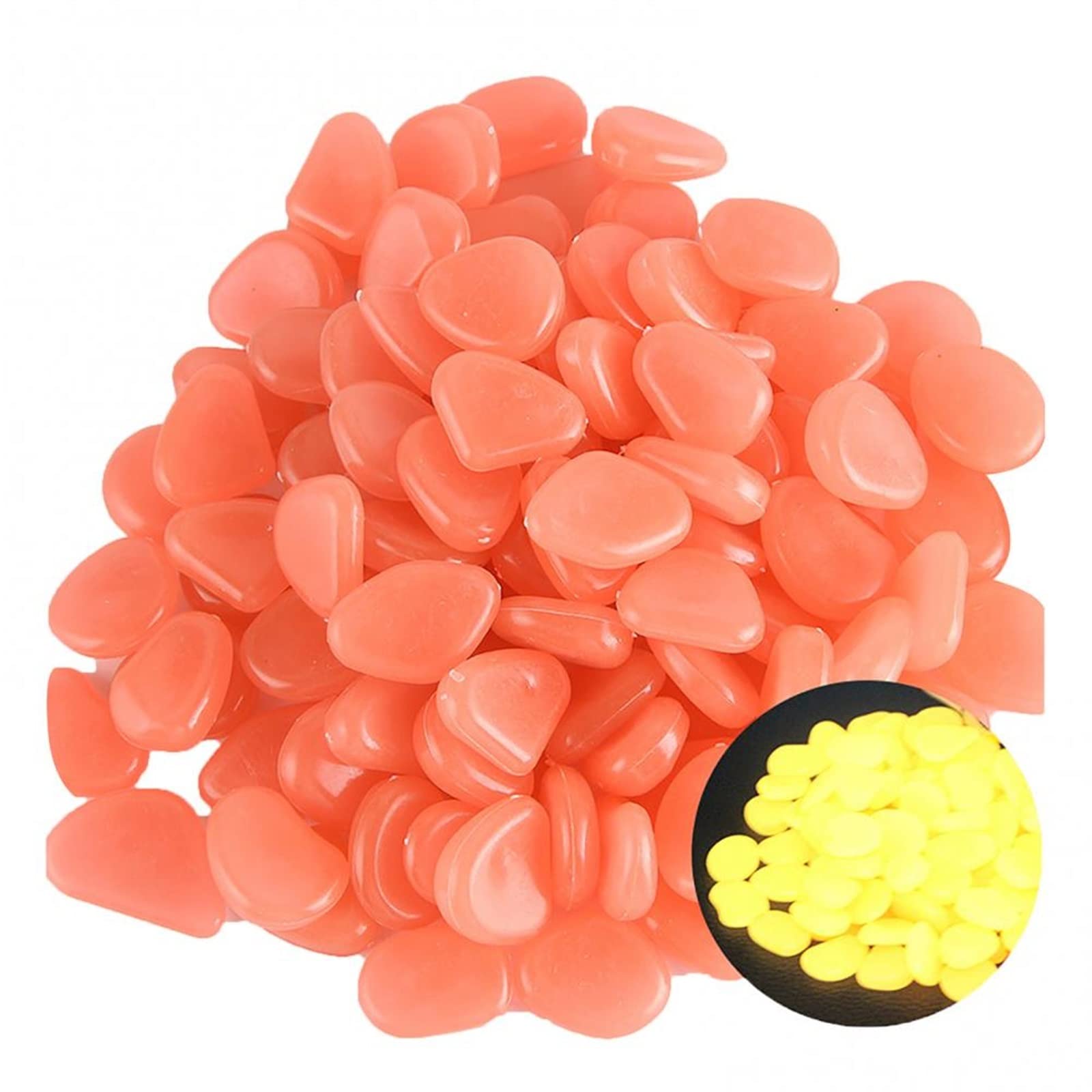 Ciottoli luminosi for acquari, Ciottoli da giardino, 500/1000 pezzi di rocce luminose, paesaggistica, for passerella, percorso nel cortile, rocce for acquari (Colore : Blu, Dimensioni : 500 pezzi) ( C