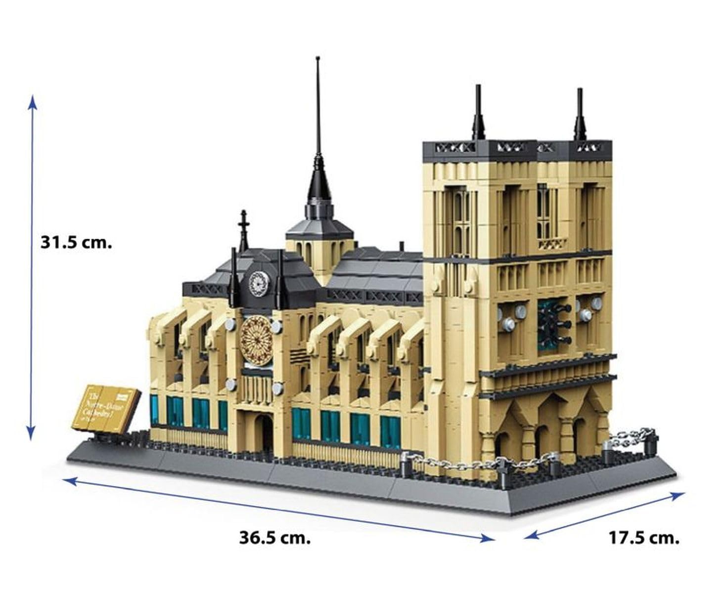 Model architektoniczny do zbudowania z klocków konstrukcyjnych. Katedra Paryska, Notre Dame.