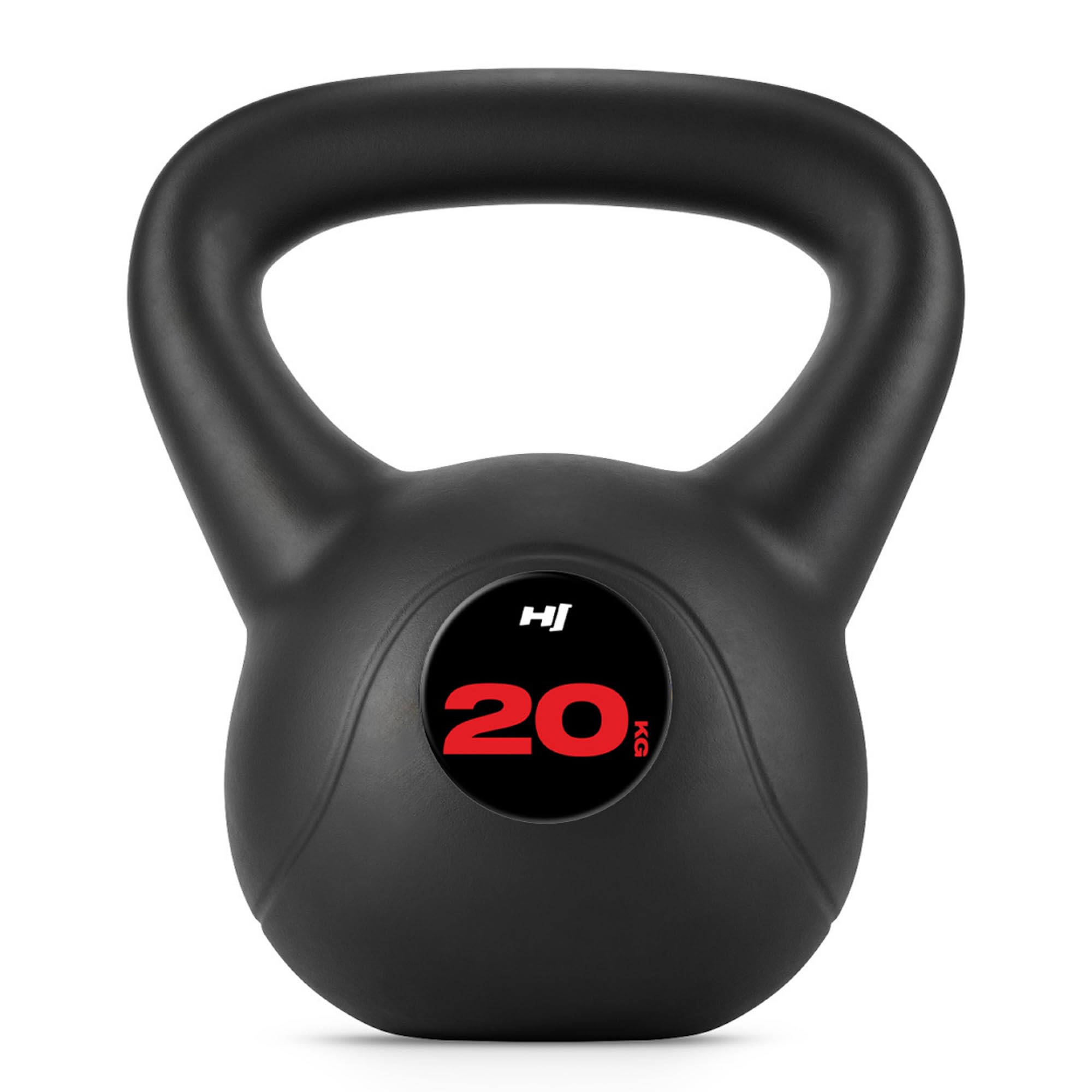 Hop-Sport Kettlebell 4kg bis 20kg aus Kunststoff, Kugelhantel für effektives Ganzkörpertraining, Gewichte für Zuhause, Ergonomische Griffe, Home Gym Equipment