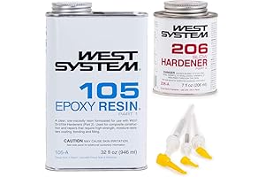 West System 105A Epoxy Resin (32 fl. oz.) Bundle with 206A Slow...