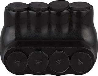 Morris 97526 Morris Products 97526 Multi-Cable Insulated Connector, Black, Multi Conductor Single Side Entry Connector Type, 4 Ports, 1/0-14 Wire Range, Black