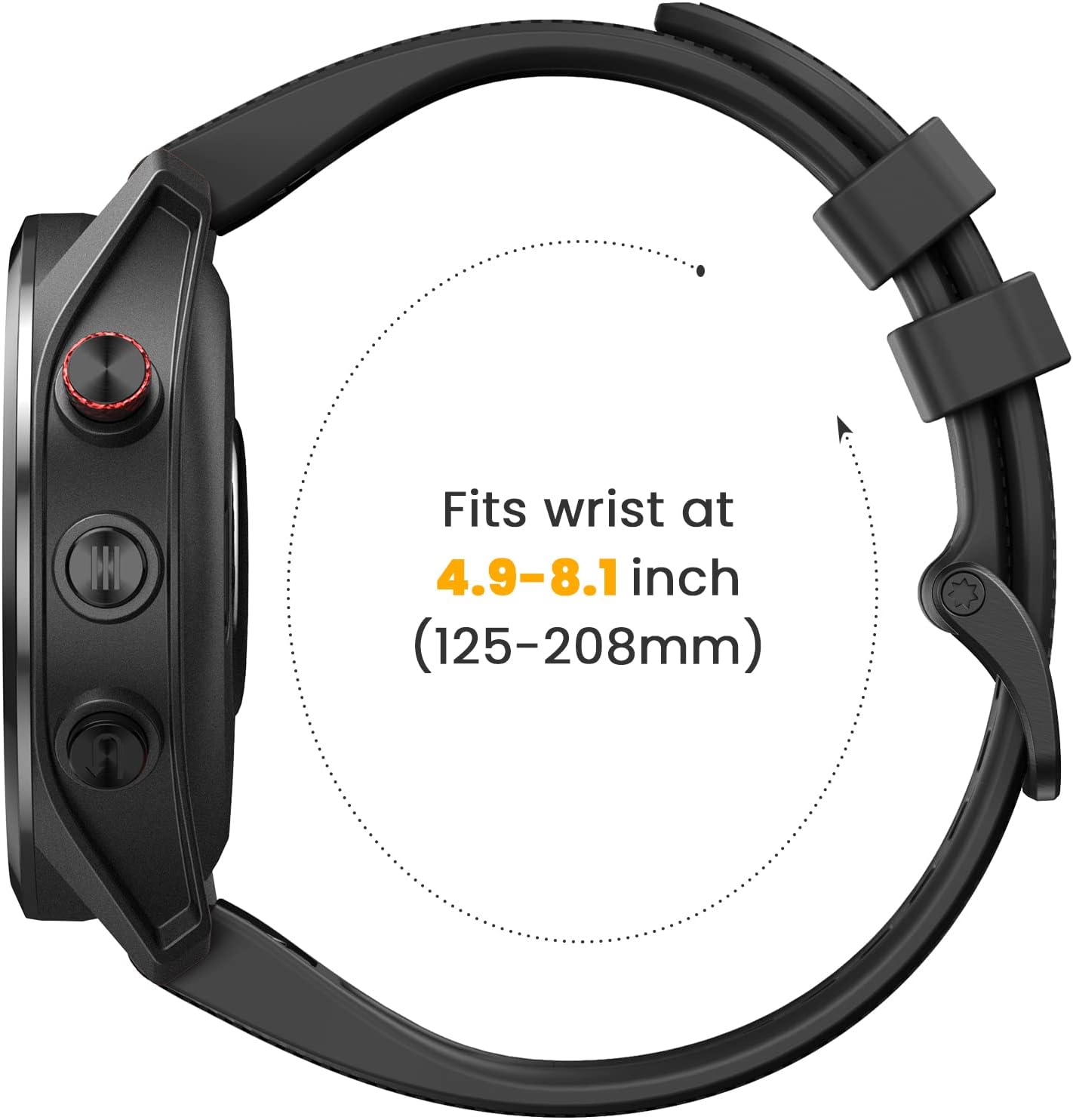 ANCOOL for Garmin S62 Watch Band/Forerunner 945/955/965 Watch Bands 22mm Silicone Band for Fenix 8 47mm/Fenix 7/6/5 Bands Replacement for Fenix 6 pro/7 pro/Epix Gen 2 47mm(Black) - Image 7