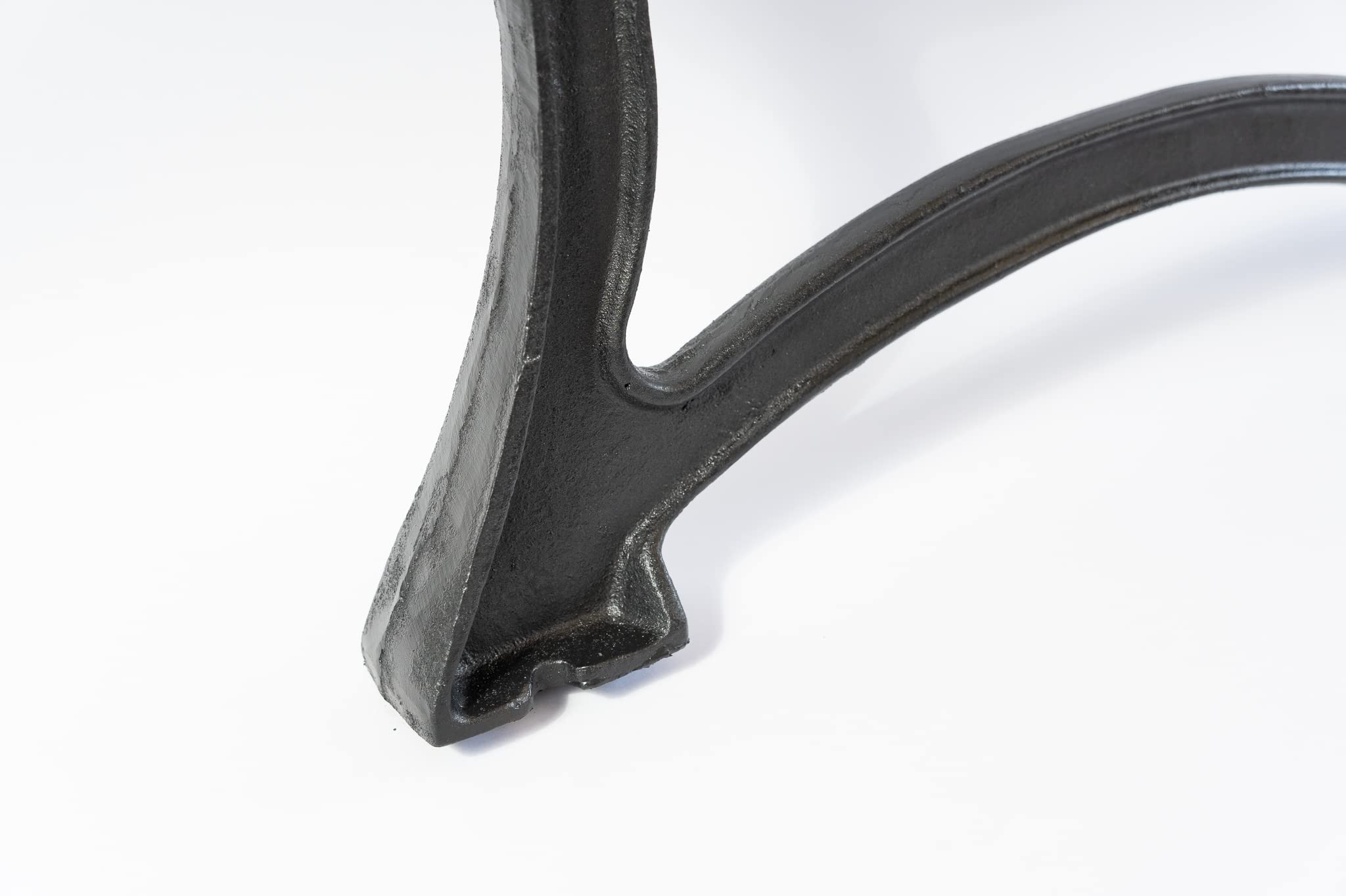 SEZAM Gambe per panca in ghisa nera, 2 pezzi, con schienale, 56 x 41 x 69 cm, per 5 panche da giardino, pannello laterale
