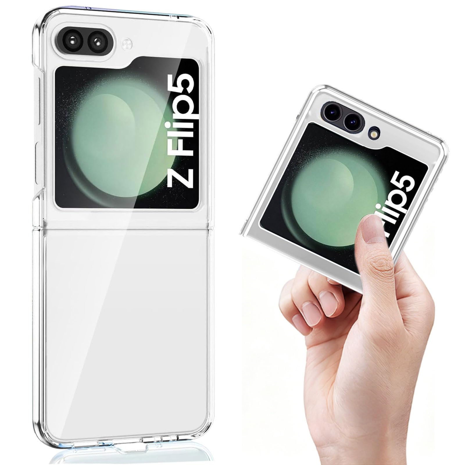Amazon.co.jp: 適用 Galaxy Z Flip5 5G ケース クリア ストラップ 同梱