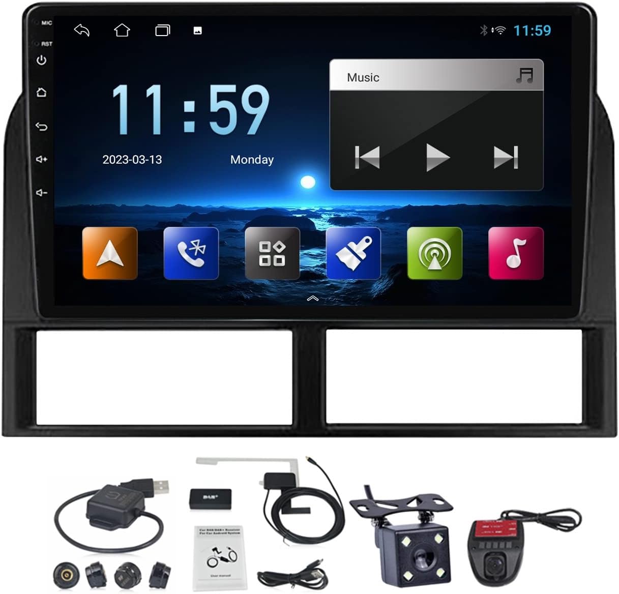 Autoradio Android 9 Pollici Per Jeep Grand Cherokee WJ 1998-2004 – 4+64GB, CarPlay E Android Auto Wireless, GPS, EQ DSP, Telecamera Retromarcia Inclusa